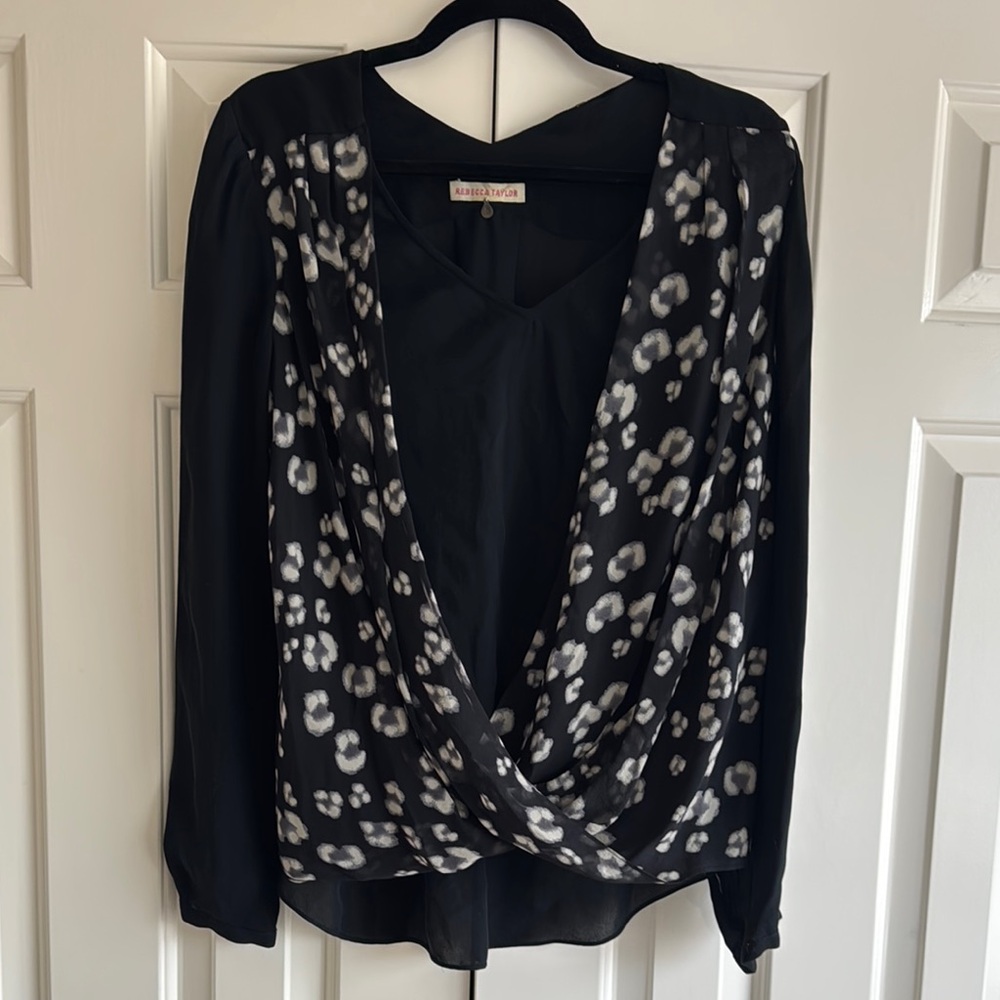 Rebecca Taylor Silk Floral Blouse, size 6